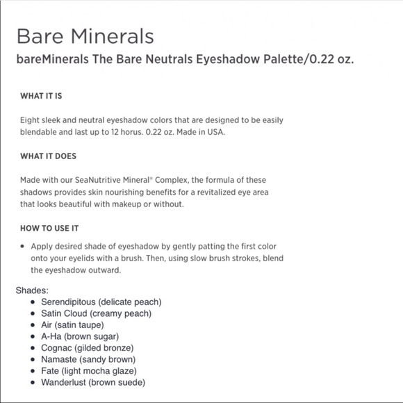 Bare Minerals The Bare Neutrals Eyeshadow Palette - Picture 5 of 5